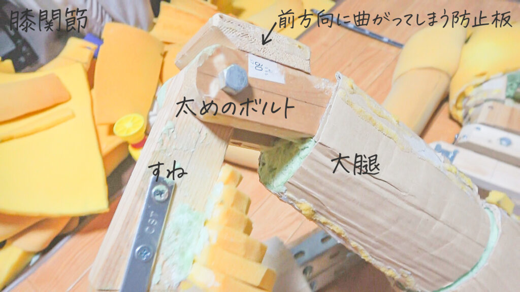 自作ラブドールの膝
