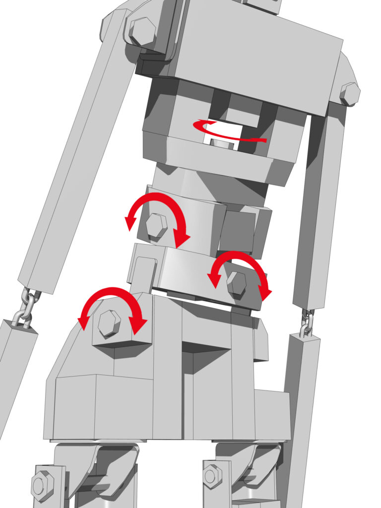 自作ラブドールの胴体の可動箇所