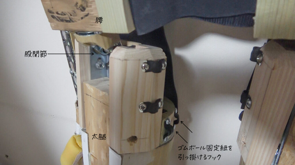 おしりコアを固定するためのフック